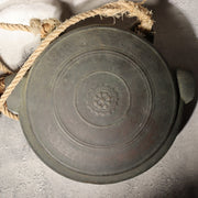 Japanese Antique Bronze Gong Waniguchi Temple Shrine Bell Meiji Era 22cm BOS9986