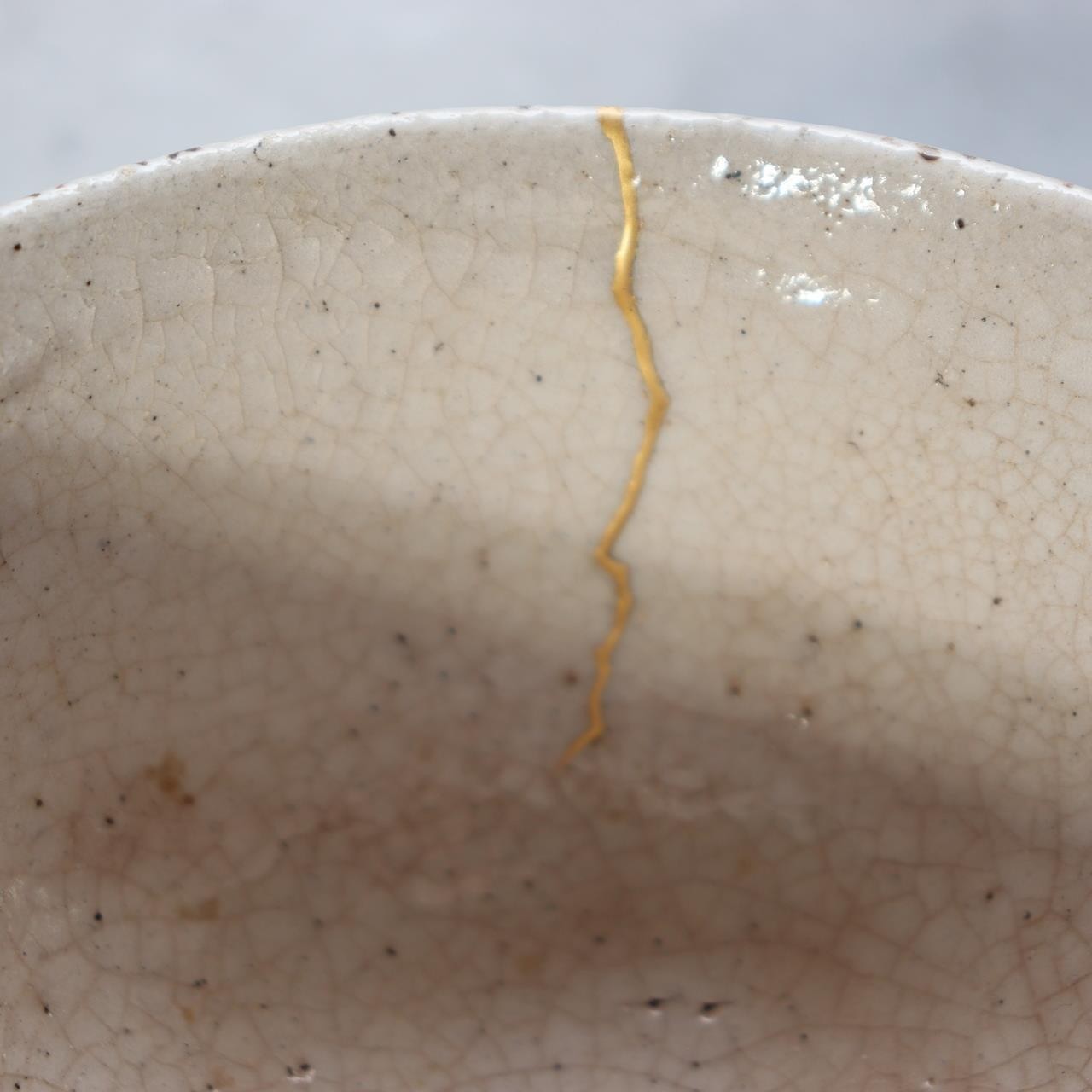Japanese Antique E-Seto Tea Bowl Seto-Mino Ware End Edo Period Kintsugi Repair18