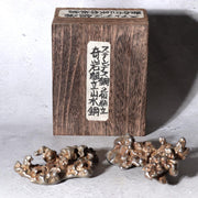 Unique Vintage Japanese Stainless Steel Suiseki 2-Piece Assembly Sculpture Stone1