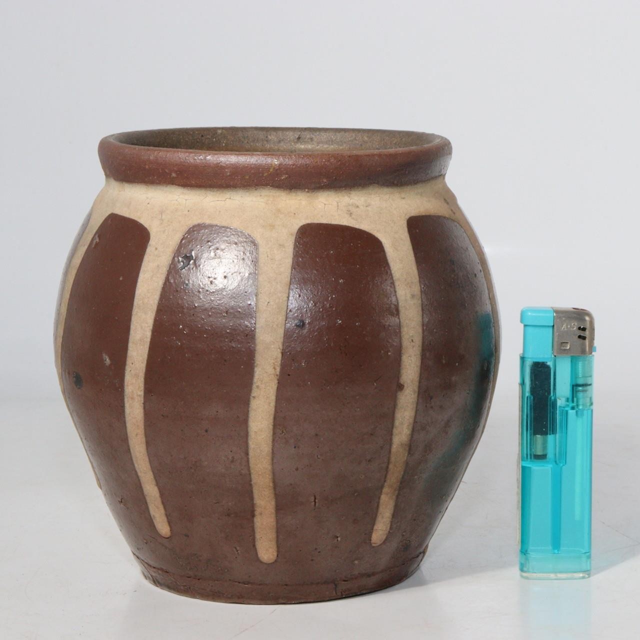 Japanese Antique Tanba ware Jar Vase Pottery PV1452