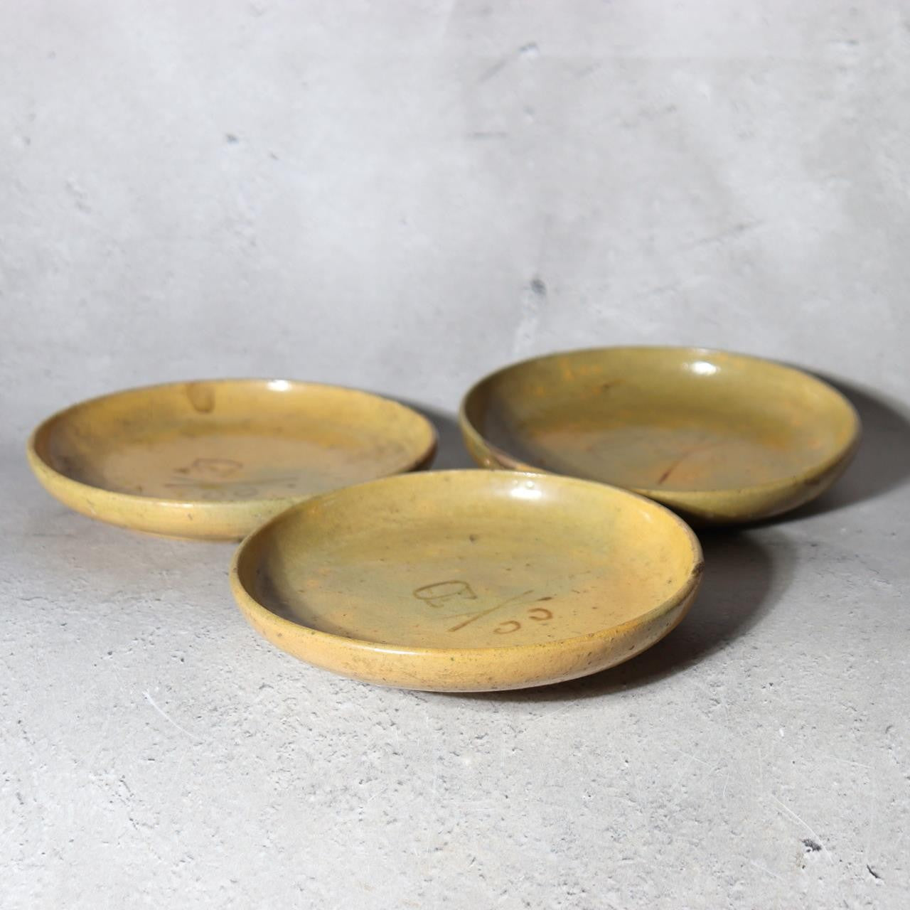 Antique Japanese Kyoto Ware Kyo-yaki Small Dishes Set of 3 Tea Ceremony Motif17