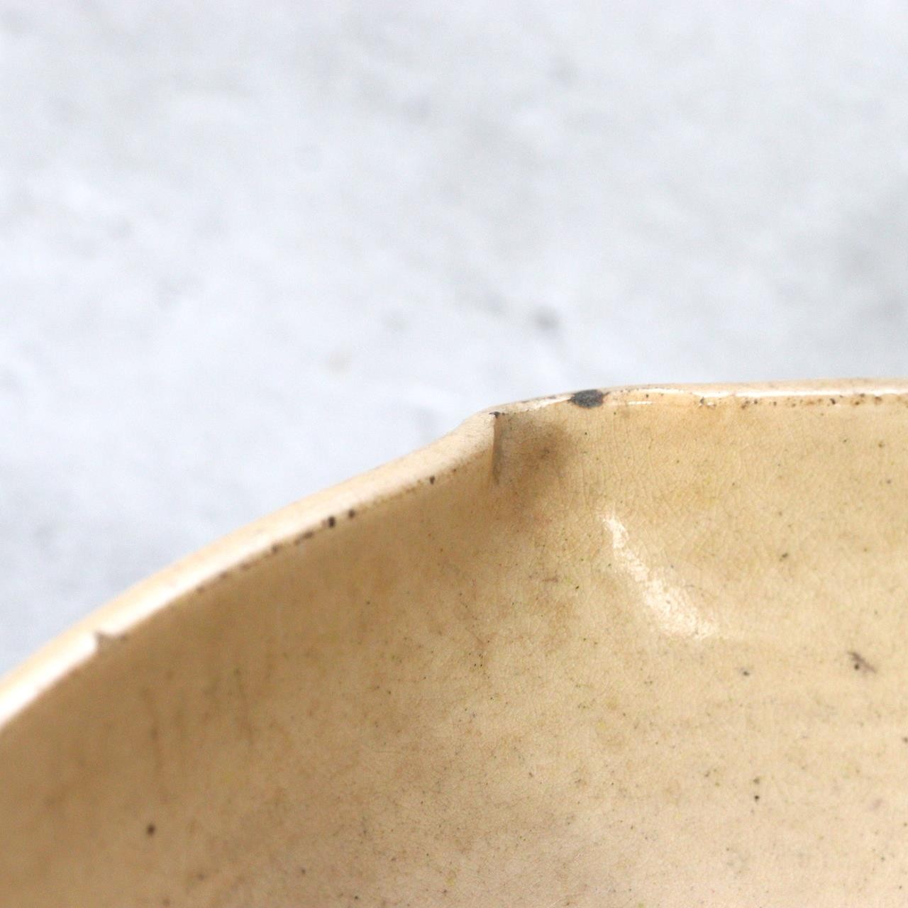 Antique Japanese Mino Ware Bowl Tanuki Motif Seto-Mino Tradition Kintsugi-Style12
