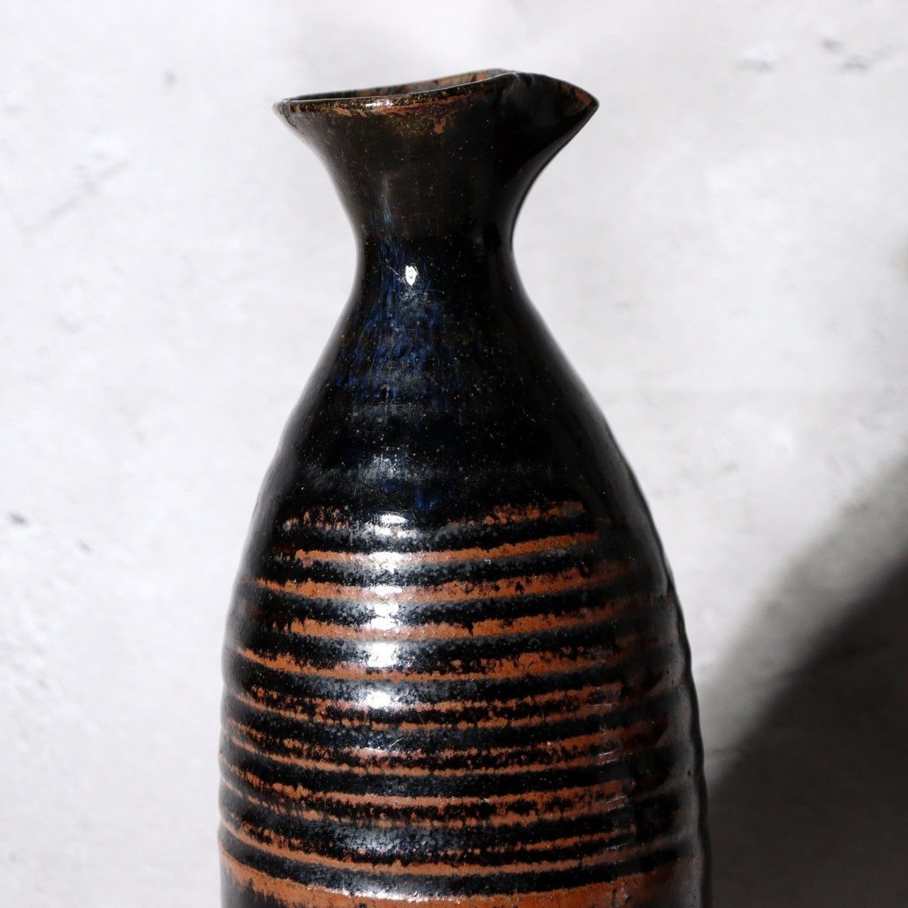 Antique Japanese Seba-yaki Pottery Tokkuri Sake Bottle Nagano Shinshu Vase14