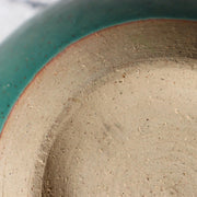 Japanese Ushinoto Kiln Round Vessel Iconic Green & Black Bi-color Design pottery11