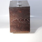 Antique Japanese Haribako Sewing Box Meiji Keyaki/Tamo Wood Brass Hardware Drawe12