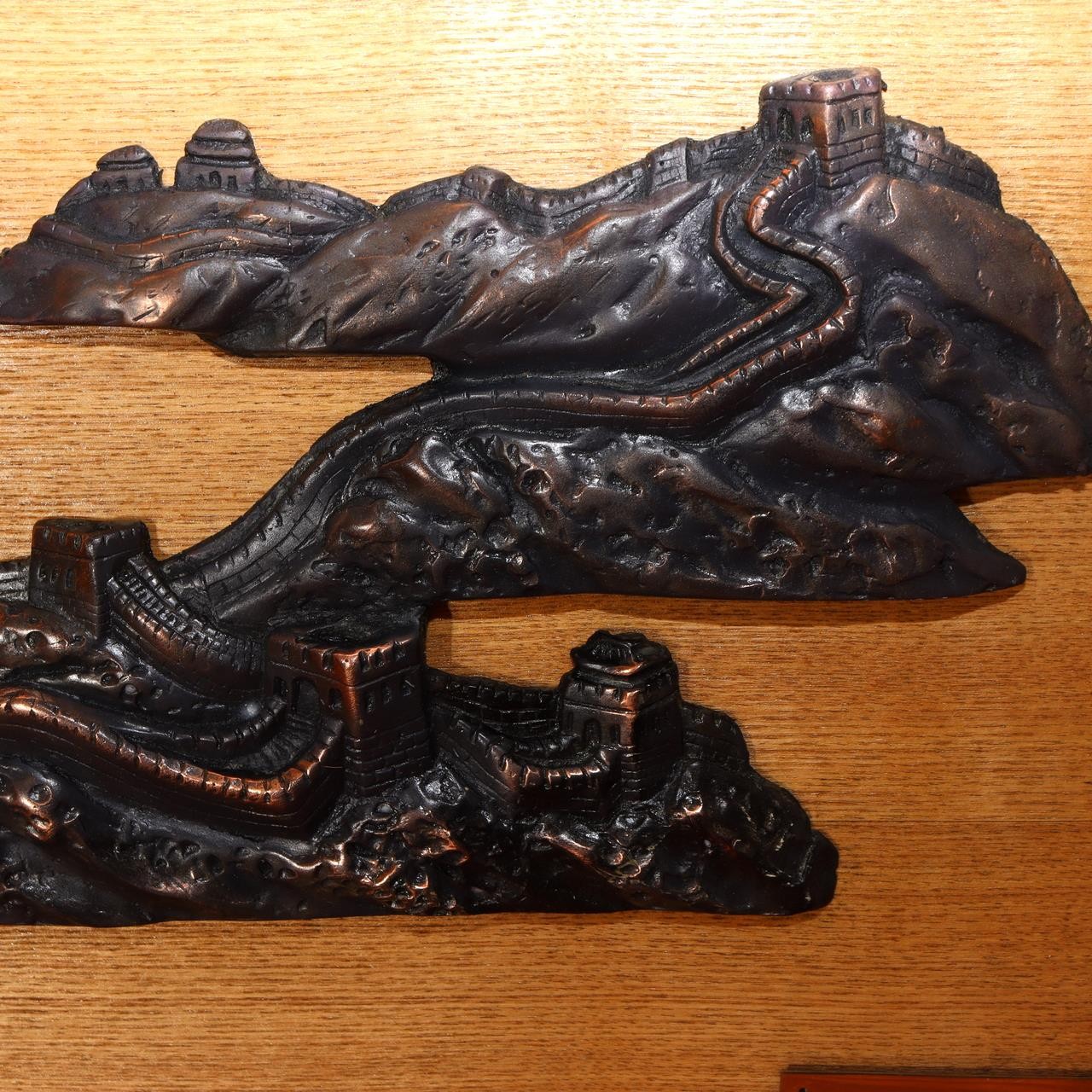 1996 China Ministry of Culture Official Gift Bronze Great Wall Plaque Diplomatic8