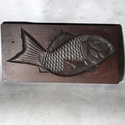 Taisho Showa Japanese Wooden Kashigata Sweets Mold Tai Sea Bream WO6600