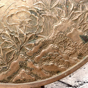 Japanese Antique Bronze Mirror Crane Turtle Pine Tree Tenkaichi Signed 30cm 680g5