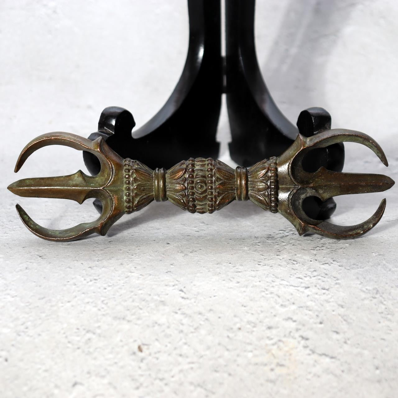 Japanese Brass Sankosho Vajra - Buddhist Ritual Tool 15cm BT2242