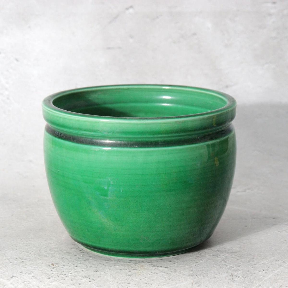 Vintage Japanese Minpei Awaji Ware Hiire Brazier Set of 2 Green Yellow / Bowl8