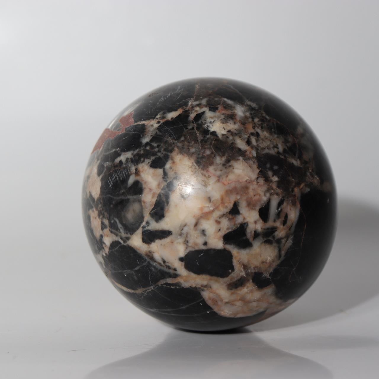 Antique Japanese Kinshozan Sarasa Stone Viewing Spheres Meiji 7 (1874) SS2353