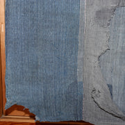 Antique Japanese Boro Indigo Fabric Patchwork Ranru Cotton Textile Rug BRKW1615