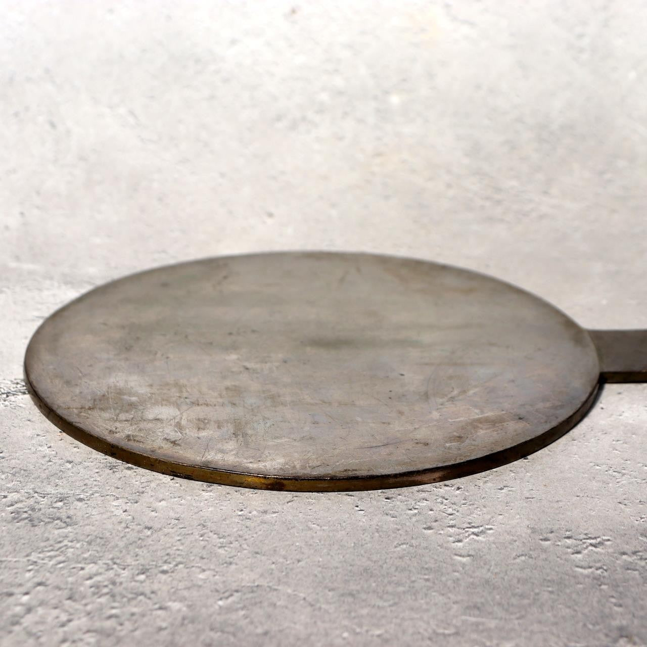 Japanese Antique Bronze Mirror Hand Mirror Bamboo Crest Signed Tenkaichi Edo Era11