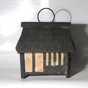 Vintage Japanese Brass Kuzuya Lantern Hanging House Shape Washi Paper5