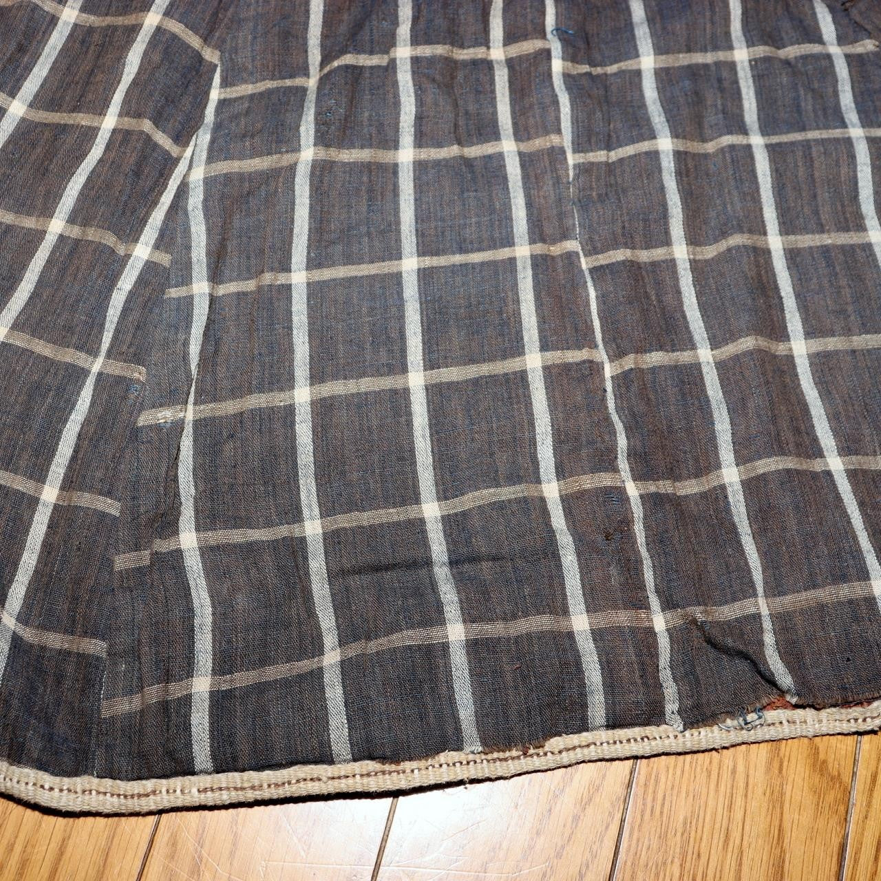 Japanese Antique Boro Kappa Rain Cape Indigo Cotton Kakishibu Paper Lined15