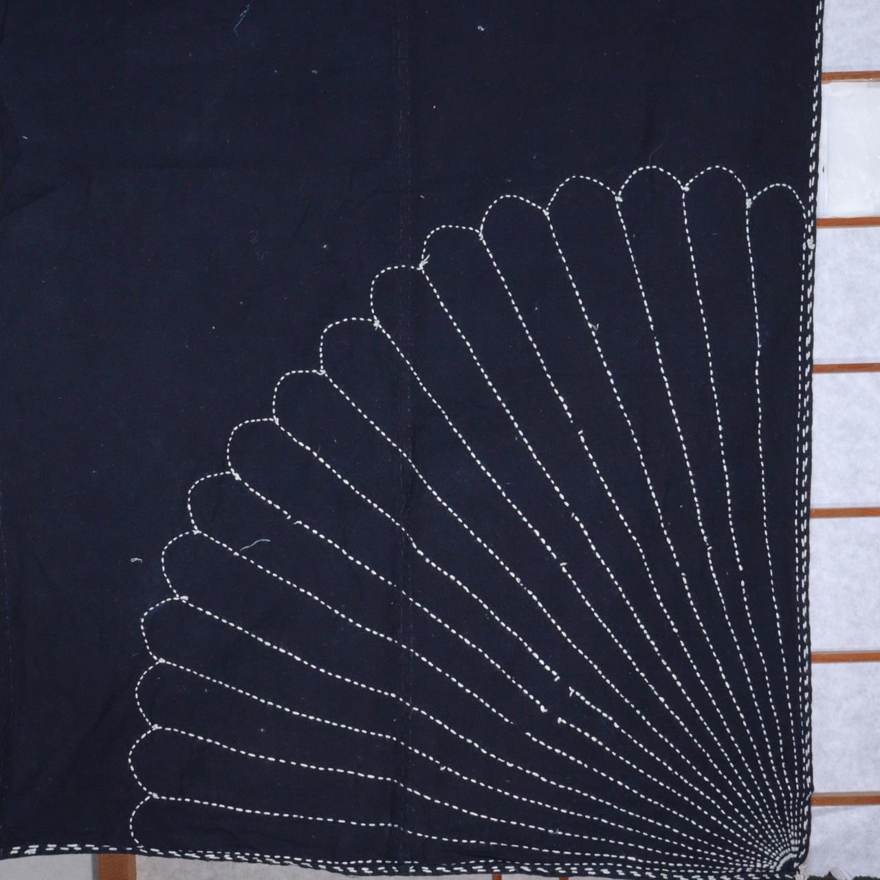 Antique Sashiko Fabric Aizome Furoshiki embroidery Boro Kire Japanese RKW1146