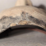 Japanese Antique Wooden Mask Female Woman Noh Kagura Style & Brocade Bag MSK52615