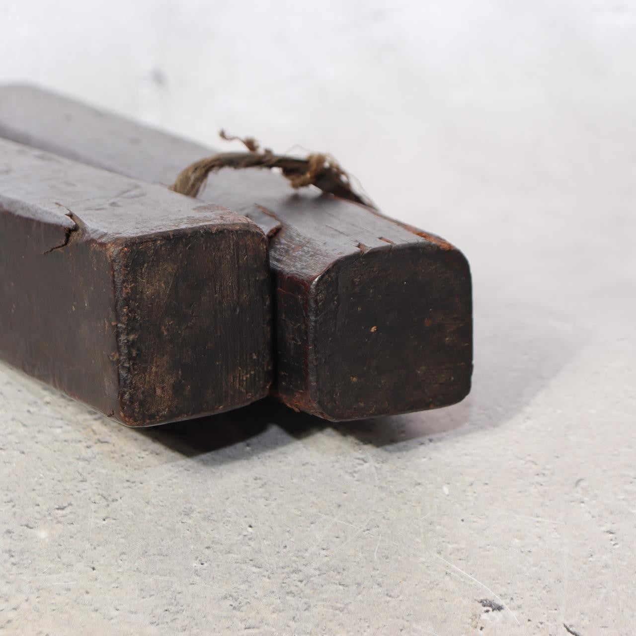 Antique Japanese Hyoshigi Wooden Clappers Fire Patrol Sumo Kabuki Percussion6