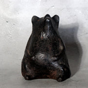 Vintage Japanese Cast Iron Tanuki Raccoon Dog Figurine Incense Burner BOSa741