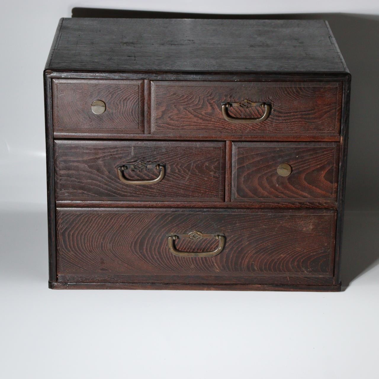 Japanese Mulberry Wood Ko-Hikidashi Small Chest Hidden Secret Compartment 37cm16