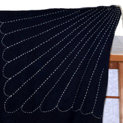 Japanese Fan patterm Vintage Sashiko Fabric Aizome Furoshiki embroidery Boro8