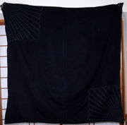 Japanese Fan patterm Vintage Sashiko Fabric Aizome Furoshiki embroidery Boro1