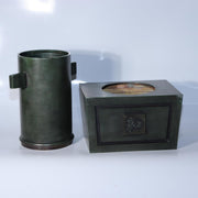 Masterpiece Ikebana Vase Kanamori Shoei Rikan Koryu School Takaoka Bronze Japan9