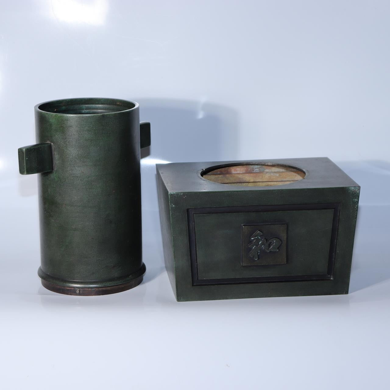 Masterpiece Ikebana Vase Kanamori Shoei Rikan Koryu School Takaoka Bronze Japan9