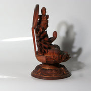 Vintage Japanese Wooden Carved Juichimen Senju Kannon Buddha Statue Glass Case14