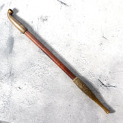 Meiji Period Japanese Kiseru Bamboo Smoking Pipe Dragon Relief WO6401