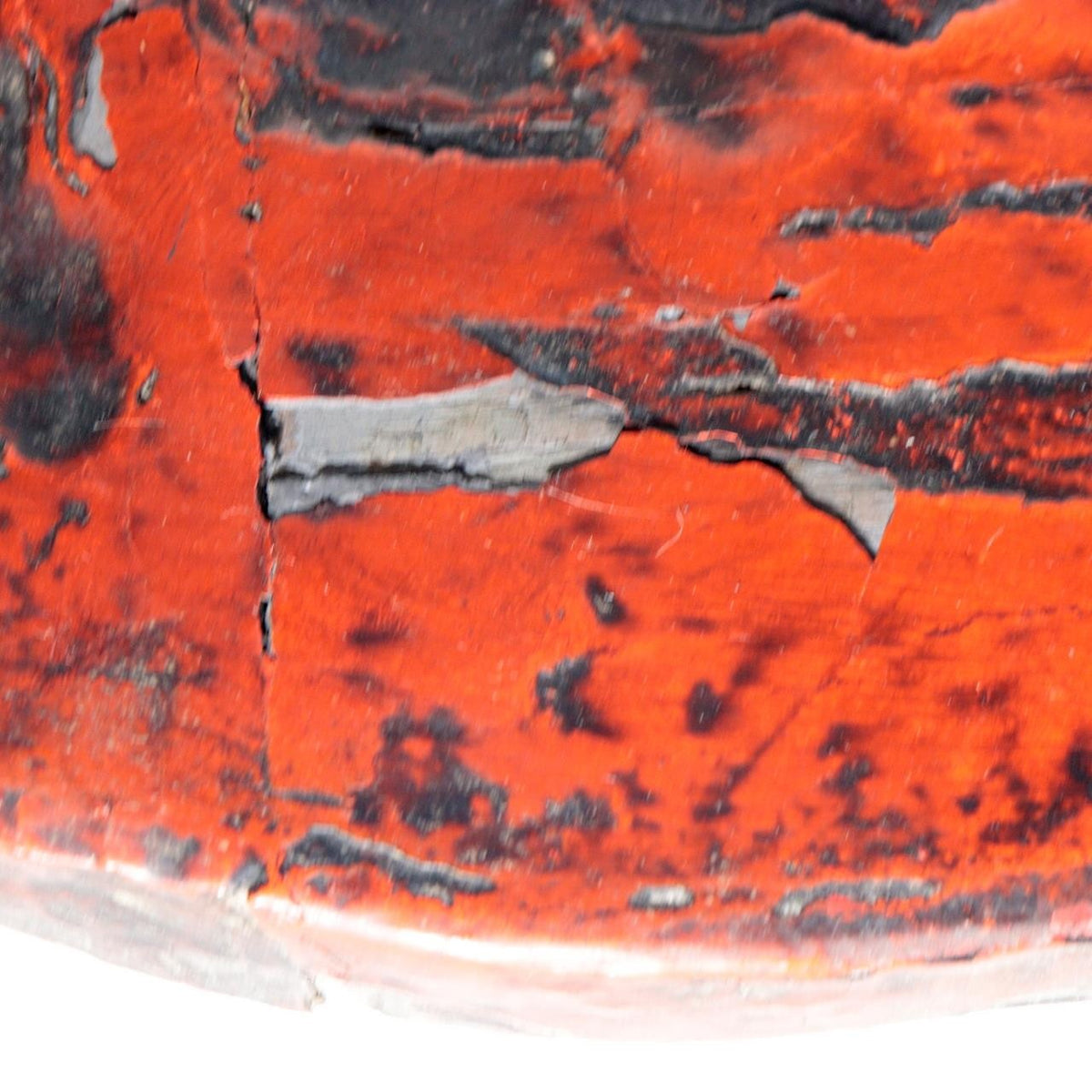 Antique Japanese Buddhist Wooden Fish Board Gyoban Kaipan Red Lacquer Temple19