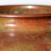 Japanese Vintage Cast Bronze Vase Signed Hosei Mottled Patina Tomobako BV76413