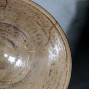 Antique Japanese E-Karatsu Chawan Tea Bowl Edo Period Kintsugi Repair Wooden Box11