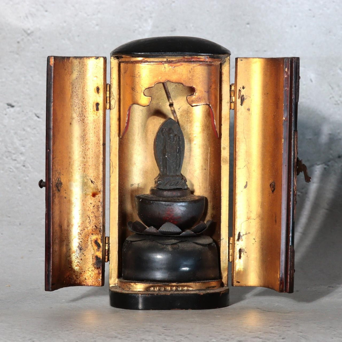 Antique Japanese Late Edo–Early Meiji Zushi Kannon Buddhist Shrine – WO6540