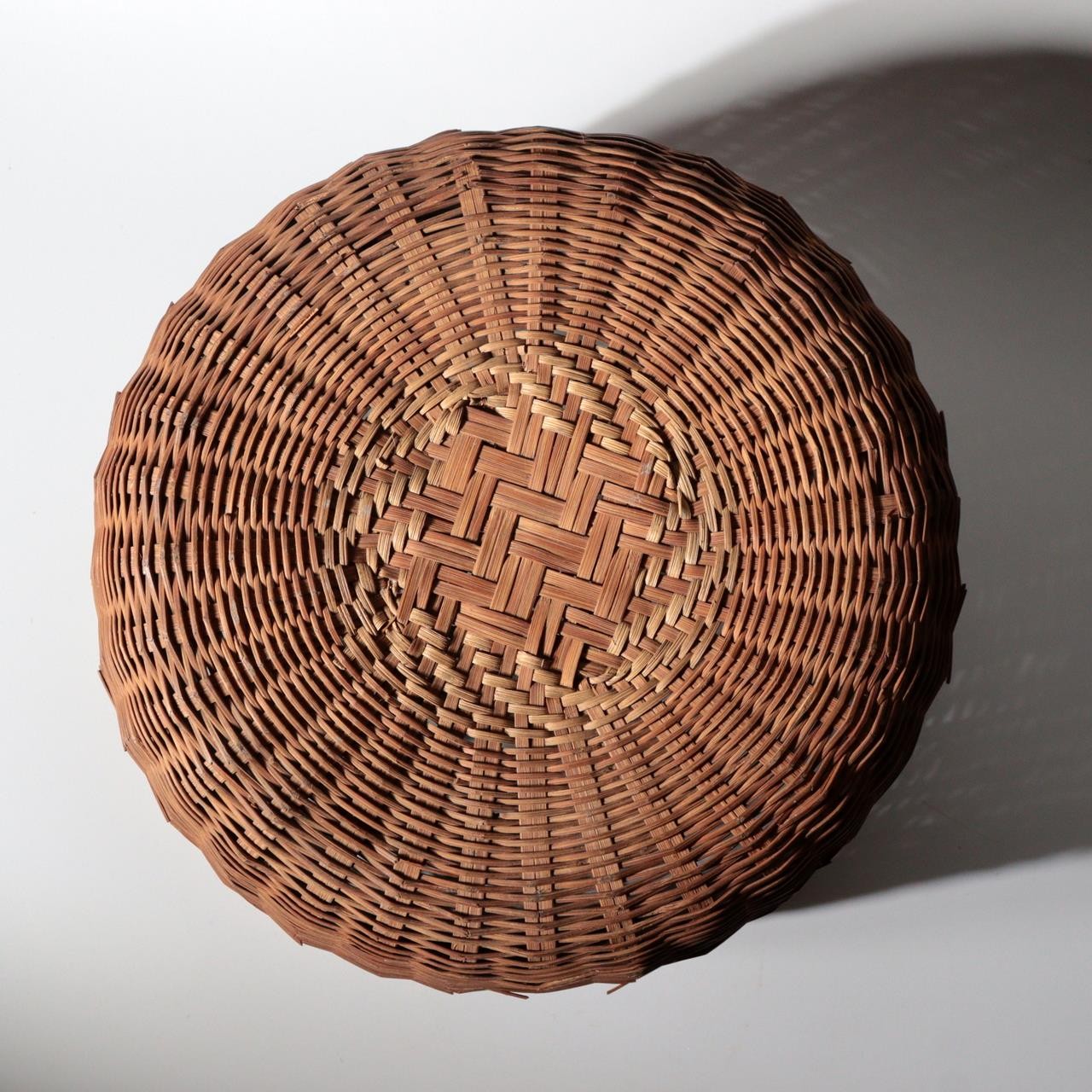 Vintage Japanese Folk Craft Bamboo Woven Basket Collection Set of 8 WO63916