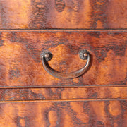 Vintage Japanese Tamo Wood Haribako Sewing Box Figured Grain WO61915