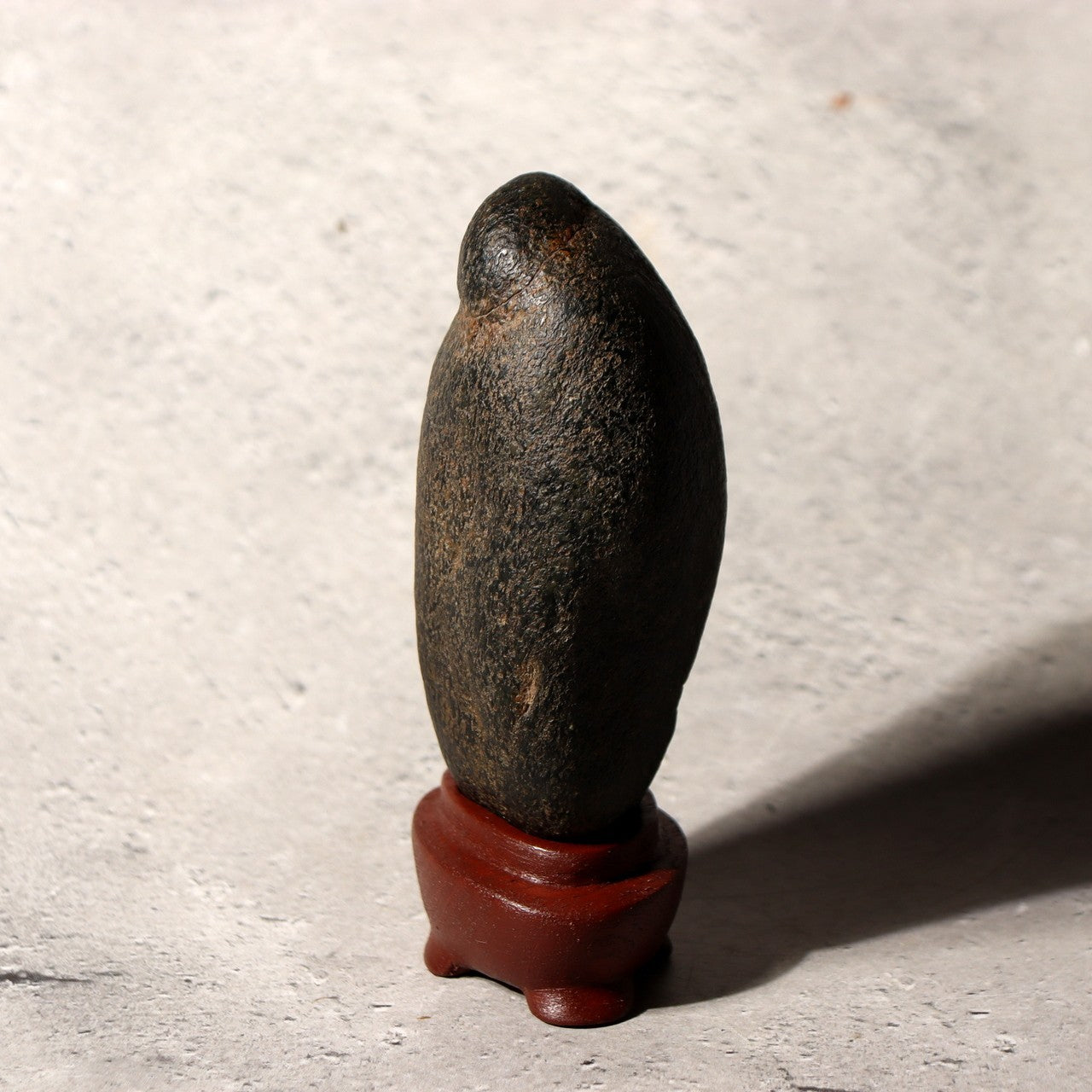 Japanese Suiseki Viewing Stone Genkai Jizo Buddha Figure 1976 Signed Daiza SS22310