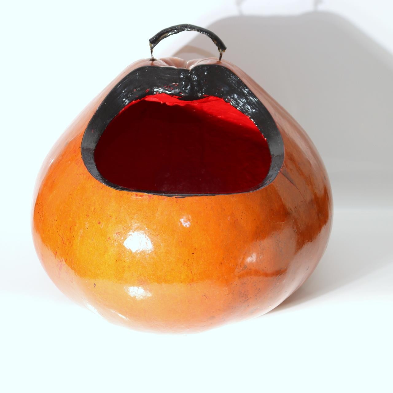 Japanese Traditional Fukube zaiku Large Gourd Vessel Bowl Tochigi Set of2 Object16