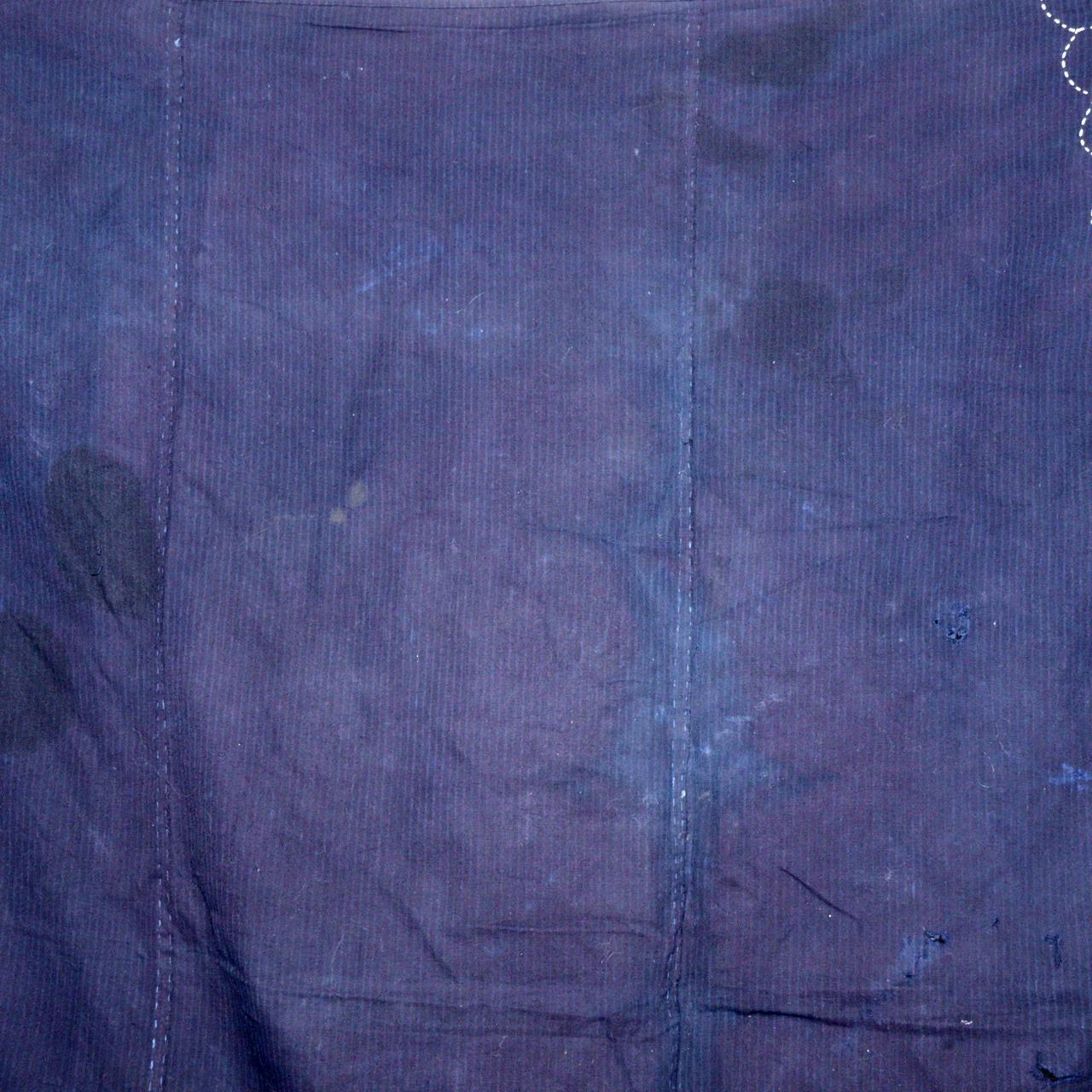 Japanese Fan patterm Vintage Sashiko Fabric Aizome Furoshiki embroidery Boro9
