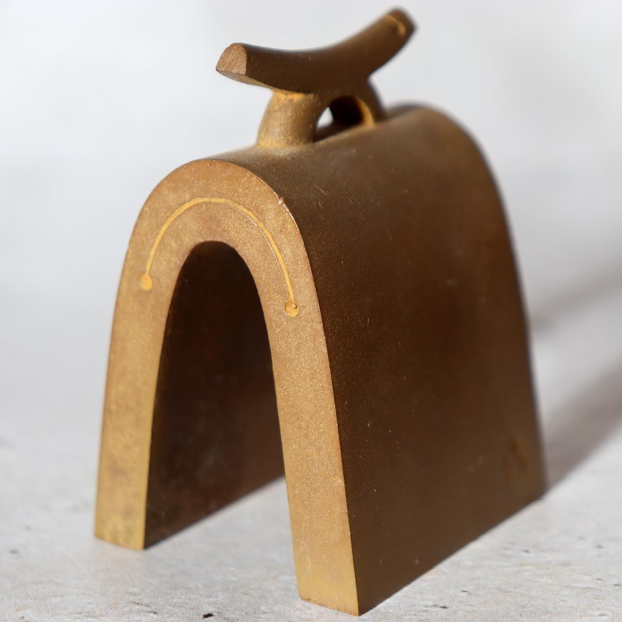 Shugoro Hasuda Japanese Cast Bronze Paperweight Boar Signed Box Modernist BOSa171