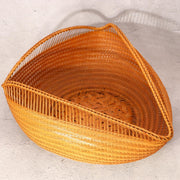 Japanese Bamboo Flower Basket Vase Hanakago Signed Chagetsu Ikebana Woven WO5232