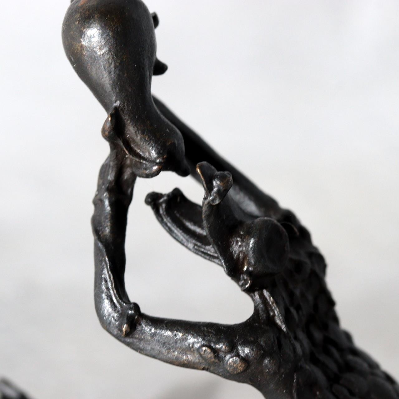 Japanese Bronze Kappa Statue by Takashi Omori Sculpture BOSa590