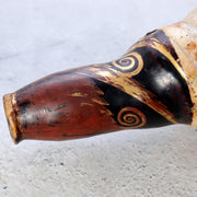 Japanese Horagai Conch Shell Trumpet Lacquered Mouthpiece Gold Swirls Yamabushi5