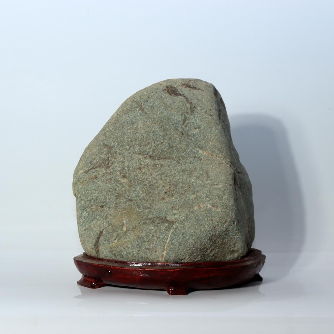 Vintage Japanese Suiseki Viewing Stone with Carved Wooden Daiza Base1