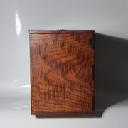 Vintage Japanese Tamo Wood Haribako Sewing Box Figured Grain WO6194