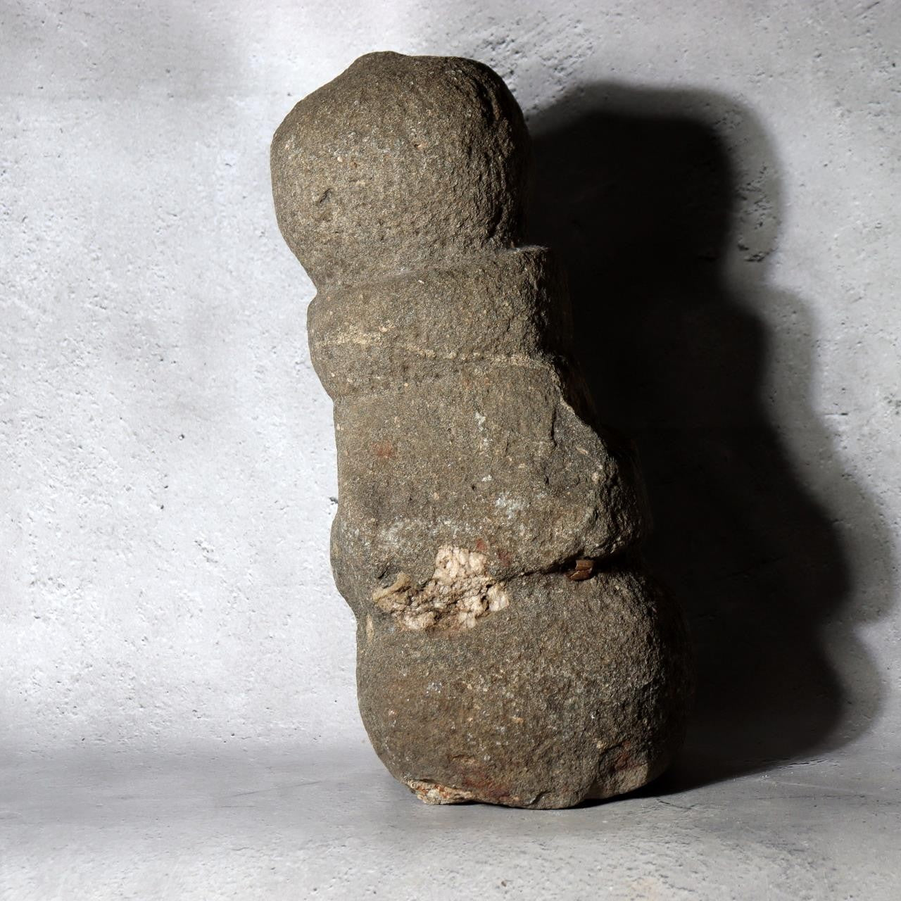 Antique Japanese Stone Gorinto Five-Element Pagoda Edo Period Maritime Shells5