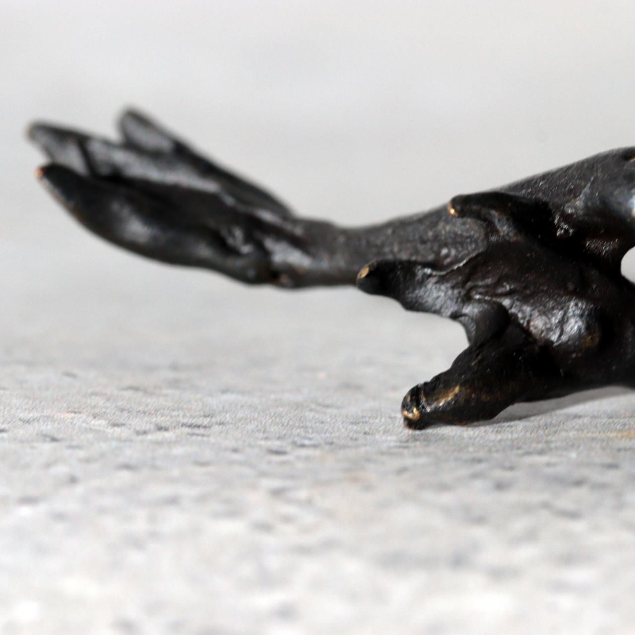 Japanese Bronze Kappa Statue by Takashi Omori Sculpture BOSa5911