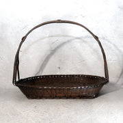Vintage Japanese Copper Woven Bamboo Style Basket Sweets Container2