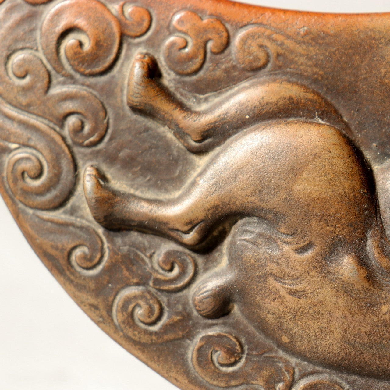 Antique Japanese Bizen Ware Hanging Vase Moon Rabbit Mochi Rare Design Pottery12