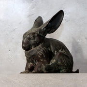 Antique Japanese Bronze Rabbit Okimono Taisho 1919 Signed Ono Tohachi 2.53kg2